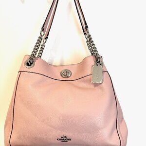 Coach New York Handbag Pebble Pink Leather NWOT